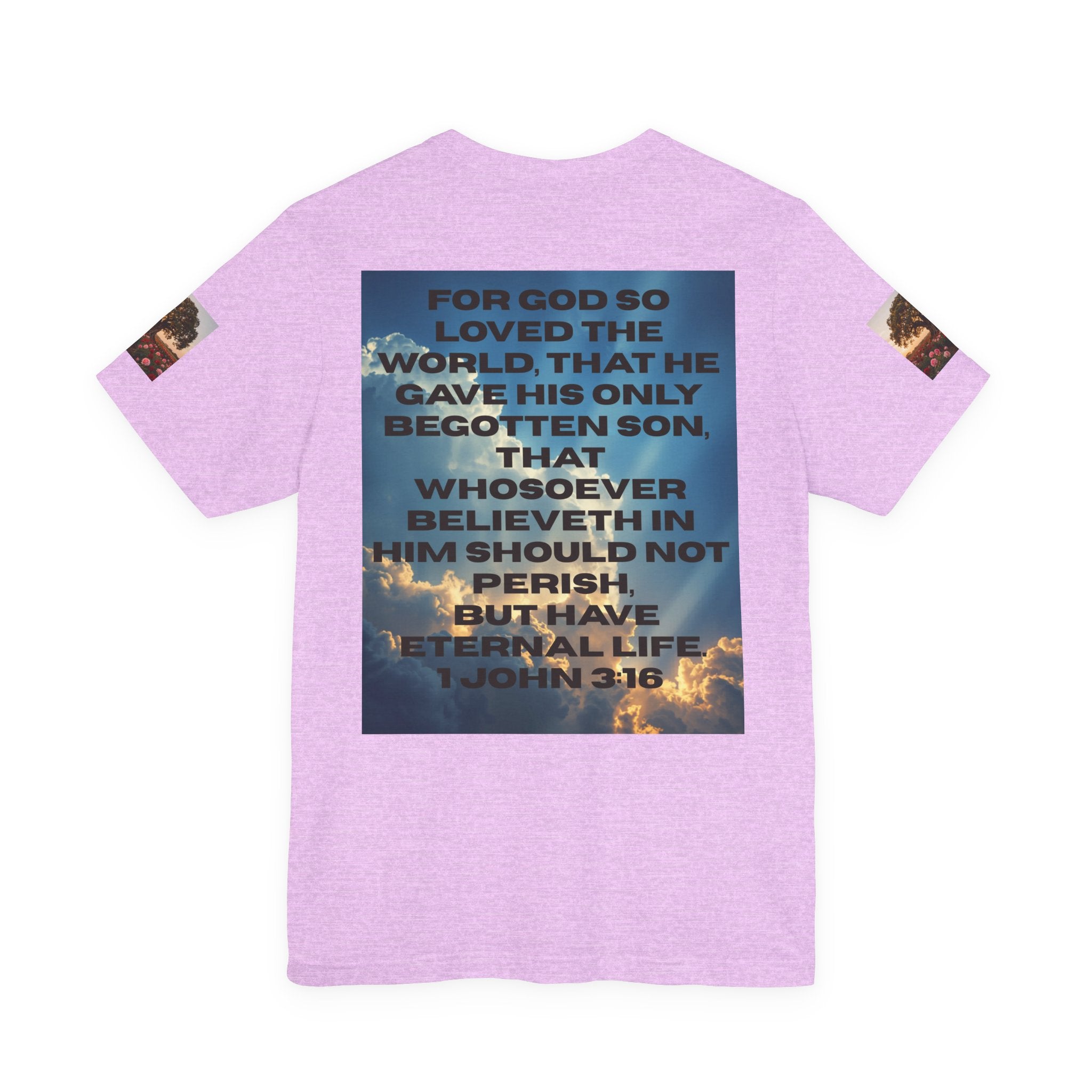 Christian Tee — 'John 3:16' Sunset Cloud Scripture T-Shirt