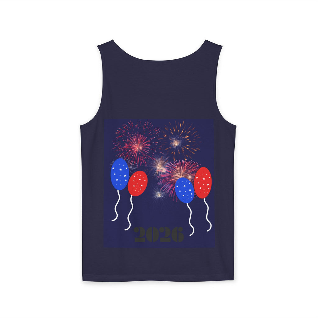 4th of July Tank Top — Patriotic Happy 4th Fireworks & Balloons Tank