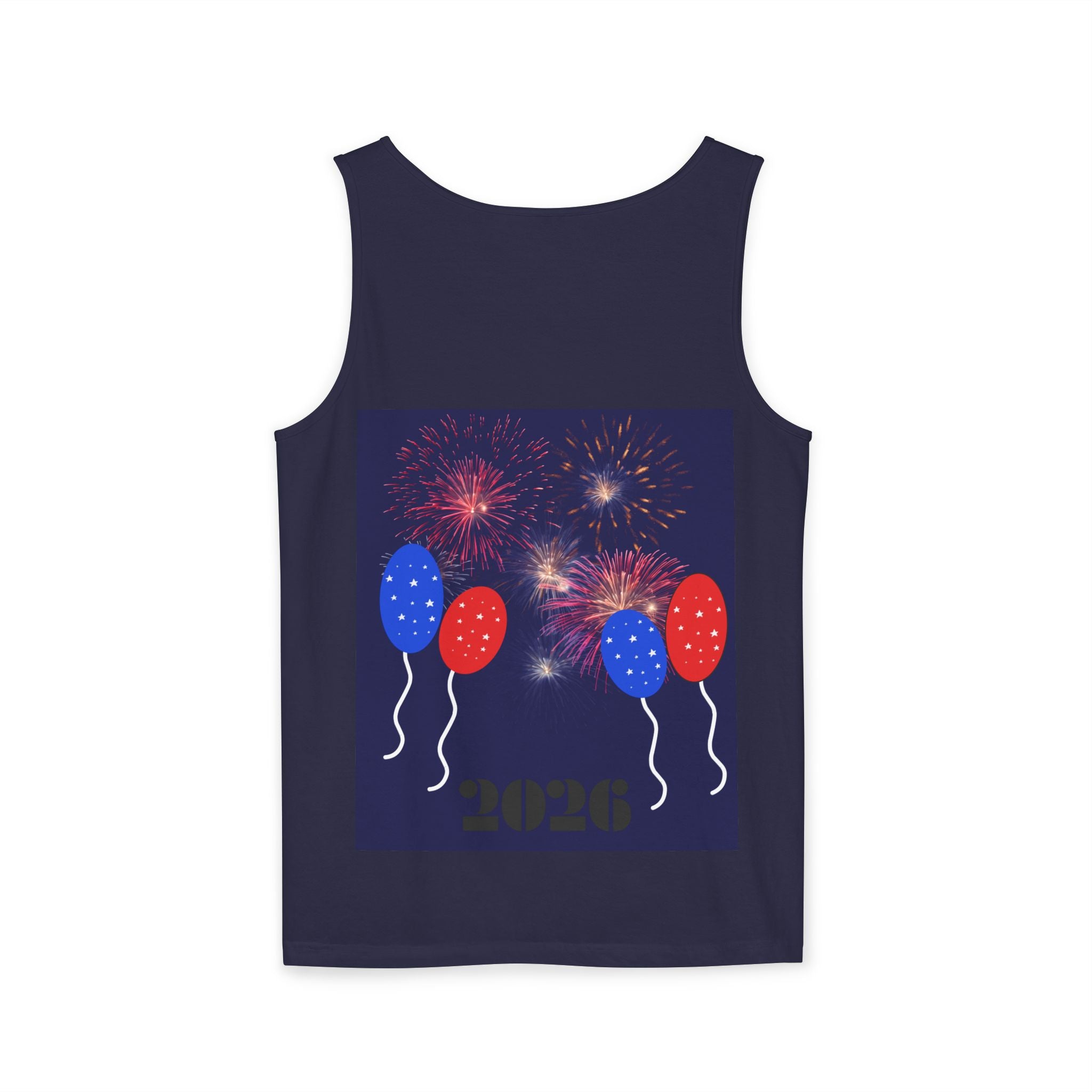 4th of July Tank Top — Patriotic Happy 4th Fireworks & Balloons Tank