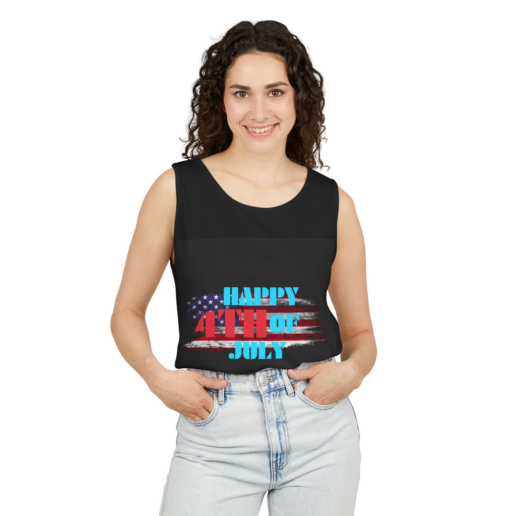 4th of July Tank Top — Patriotic Happy 4th Fireworks & Balloons Tank