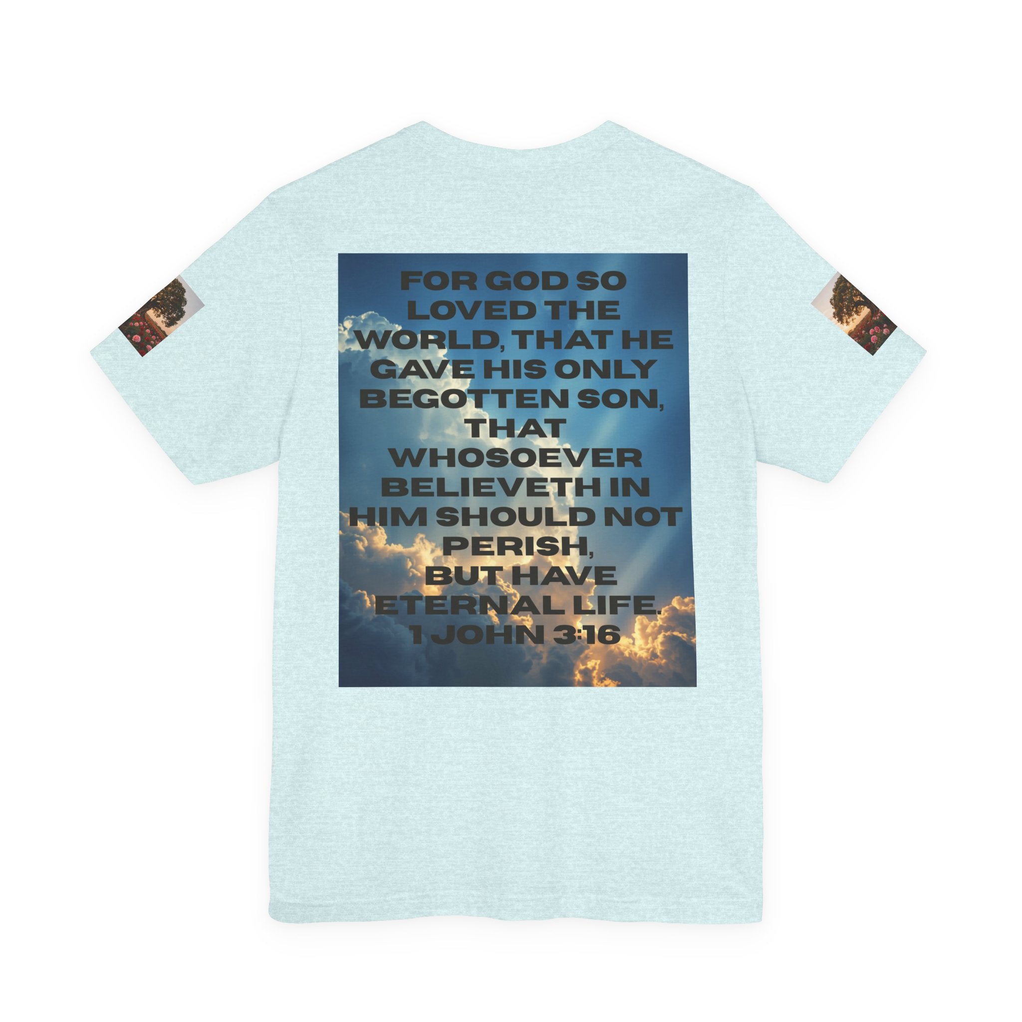 Christian Tee — 'John 3:16' Sunset Cloud Scripture T-Shirt