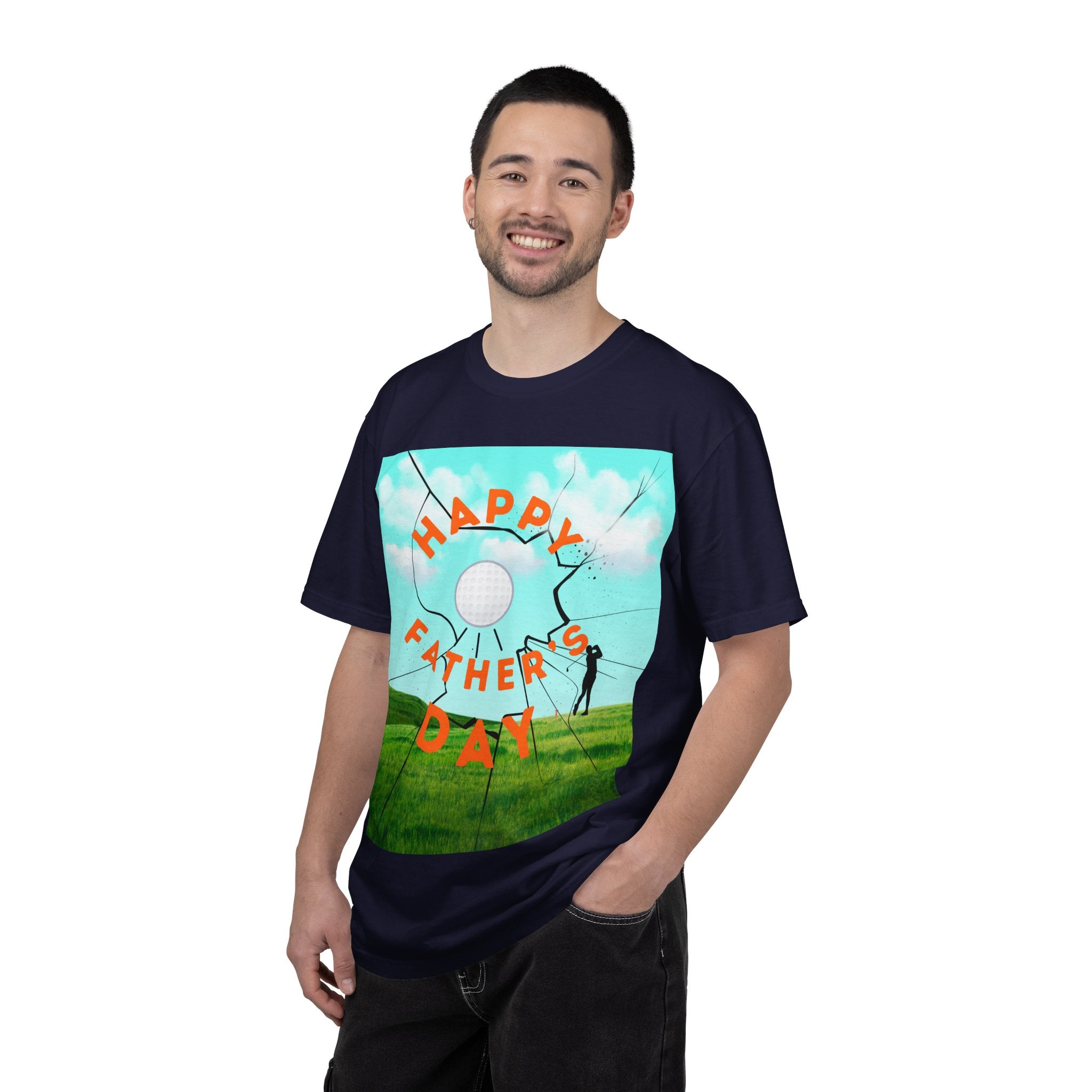 Father’s Day Golf T-Shirt — "Happy Father's Day" Golf Scene