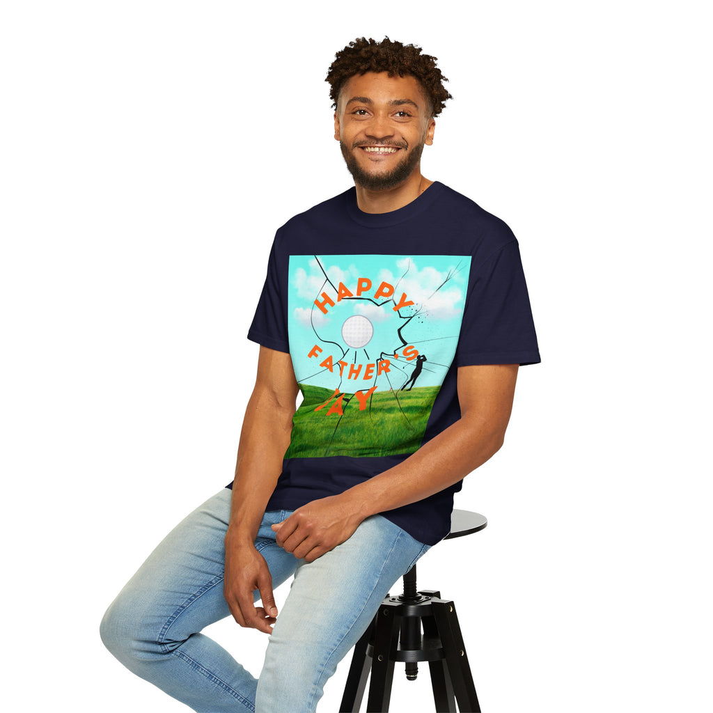 Father’s Day Golf T-Shirt — "Happy Father's Day" Golf Scene