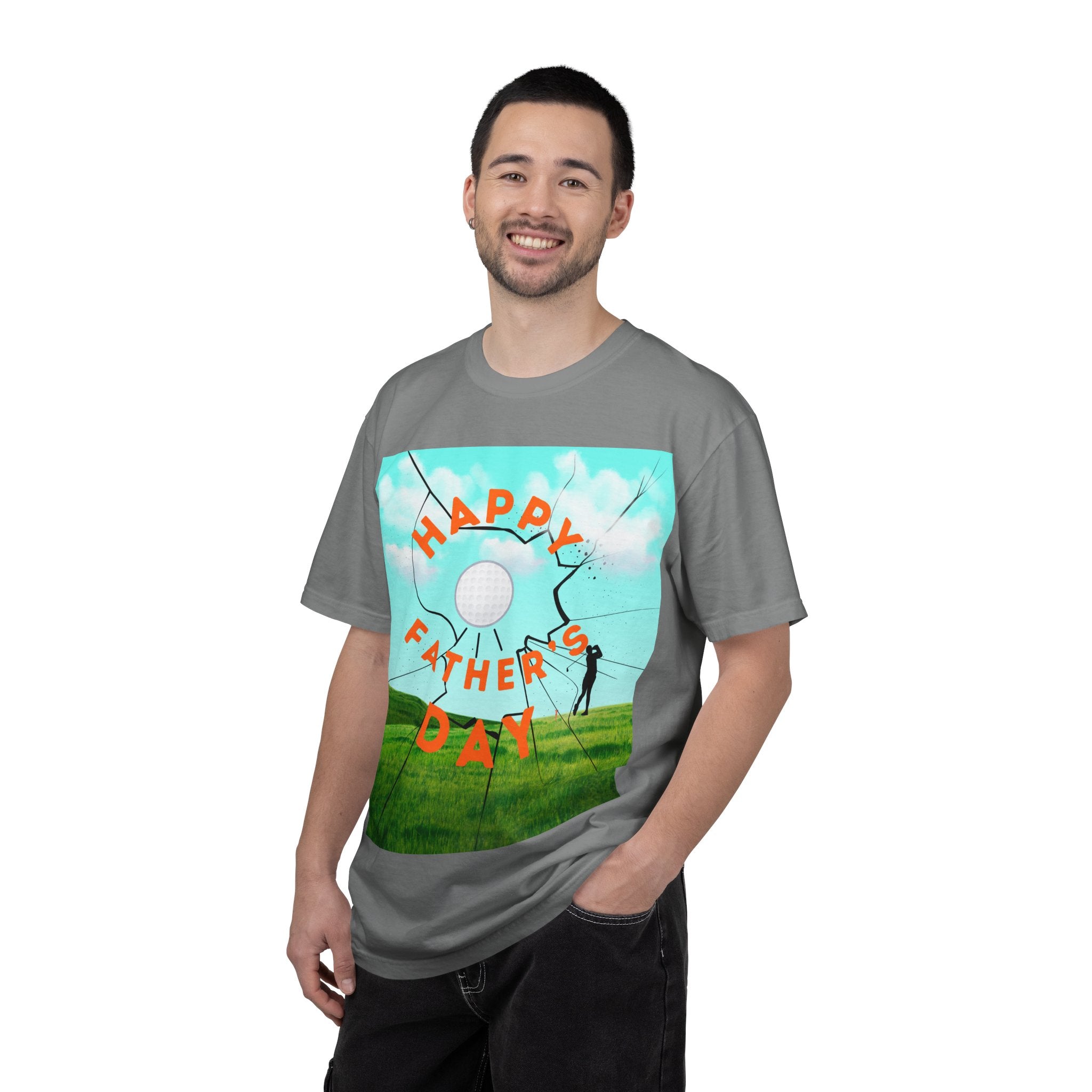 Father’s Day Golf T-Shirt — "Happy Father's Day" Golf Scene