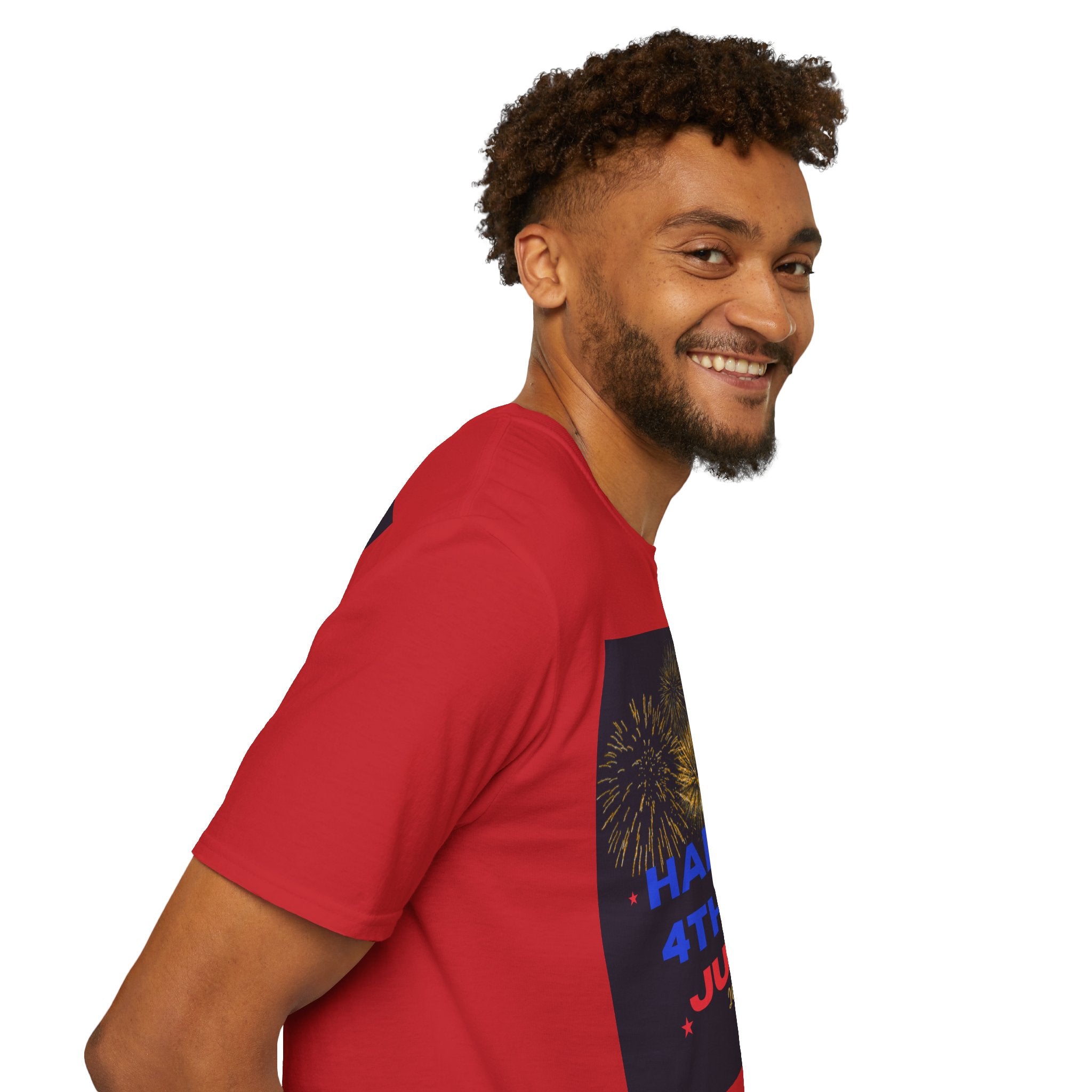 4th of July Fireworks T-Shirt — "Happy 4th of July" Patriotic Tee