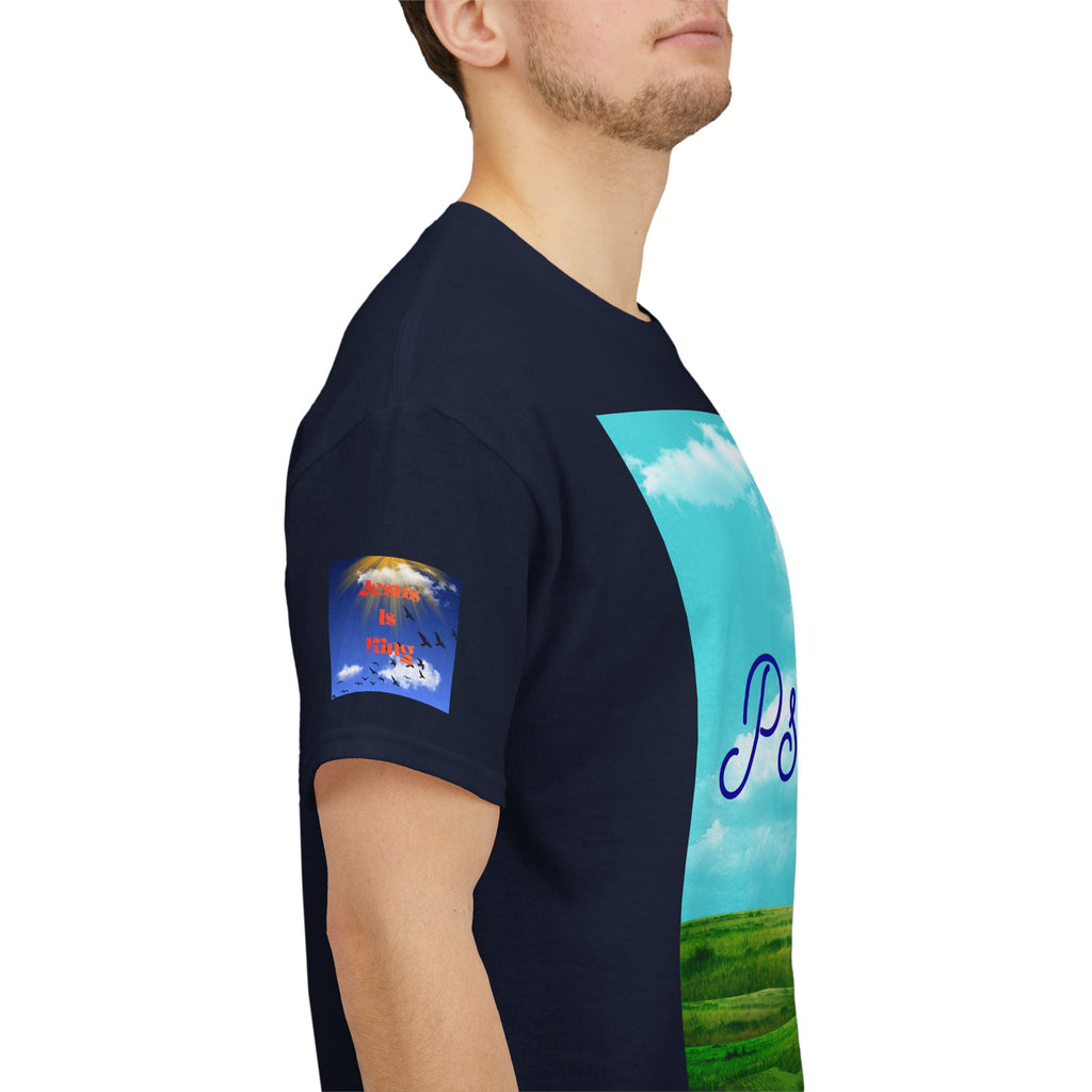 Psalms 23 Christian T‑Shirt — Faith Heart Landscape Tee