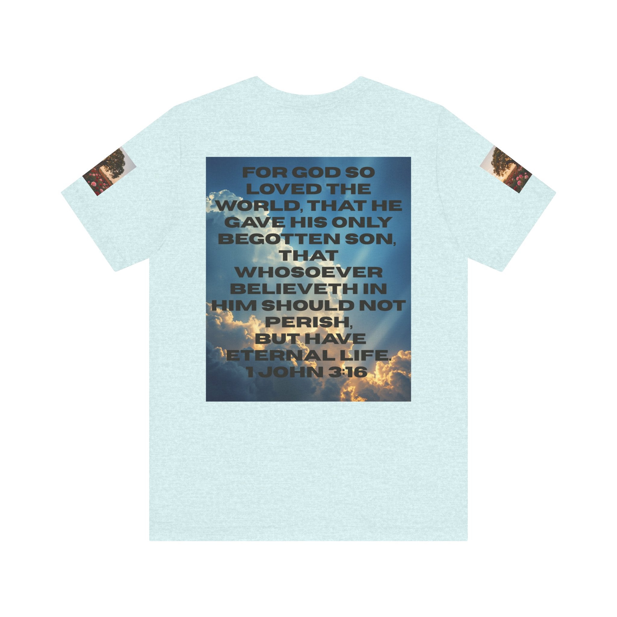 Christian Tee — 'John 3:16' Sunset Cloud Scripture T-Shirt