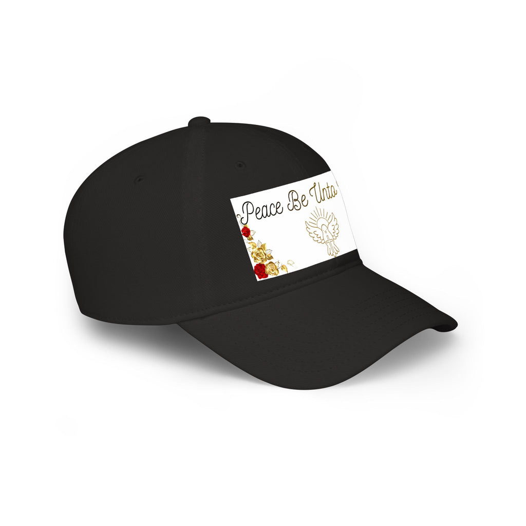 Peace Be Unto You Baseball Cap — Gold Dove Spiritual Prayer Hat