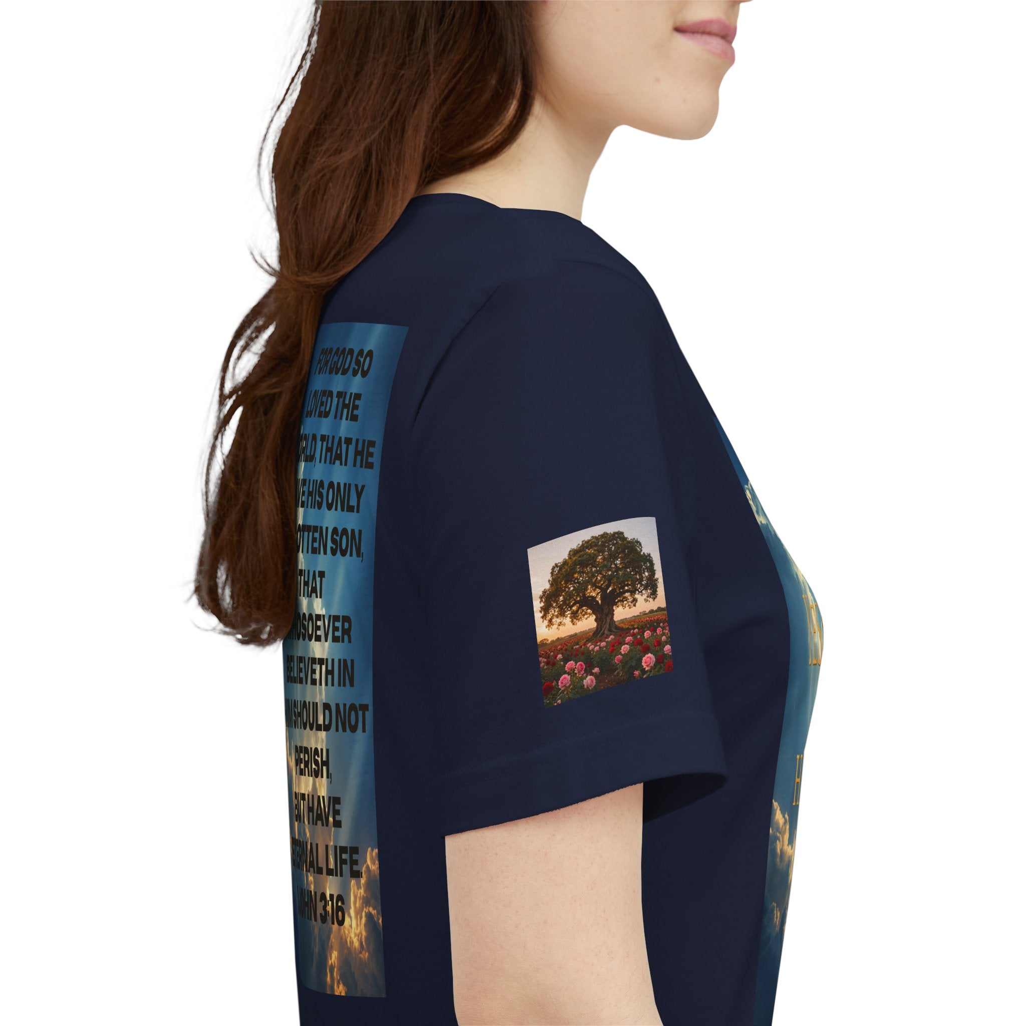 Christian Tee — 'John 3:16' Sunset Cloud Scripture T-Shirt