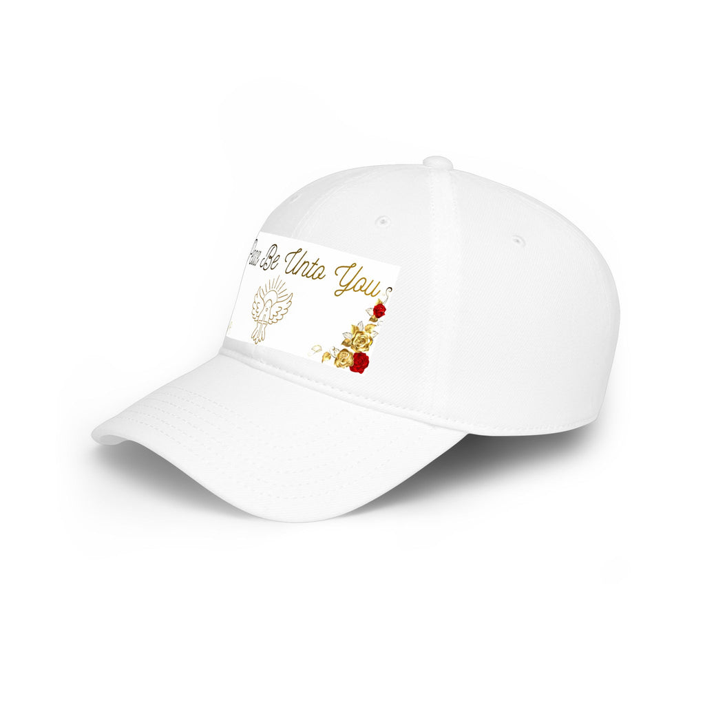 Peace Be Unto You Baseball Cap — Gold Dove Spiritual Prayer Hat