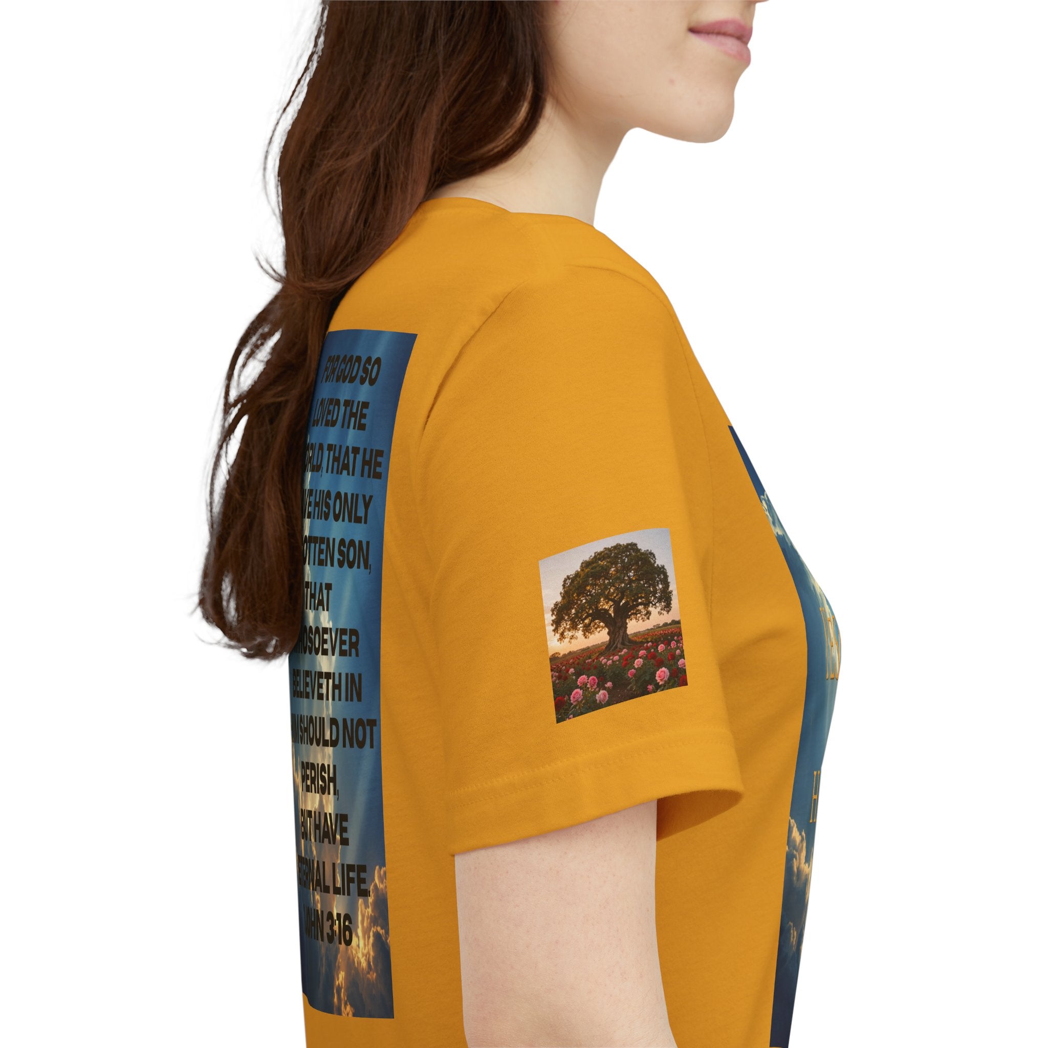 Christian Tee — 'John 3:16' Sunset Cloud Scripture T-Shirt