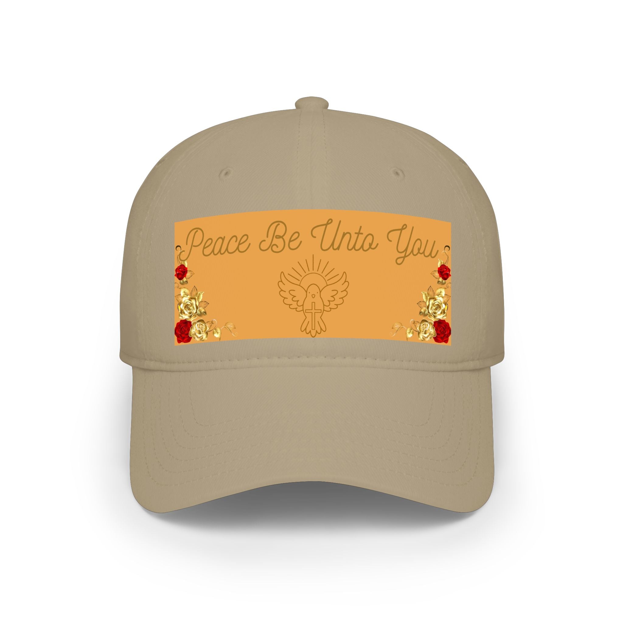 Peace Be Unto You Baseball Cap — Gold Dove Spiritual Prayer Hat