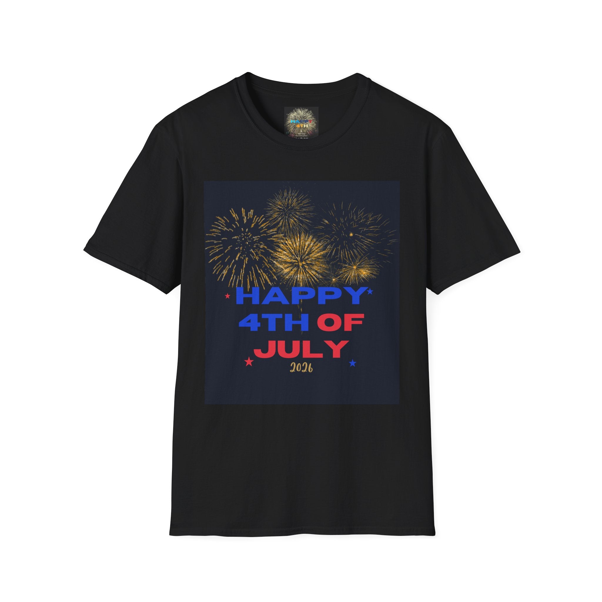 4th of July Fireworks T-Shirt — "Happy 4th of July" Patriotic Tee