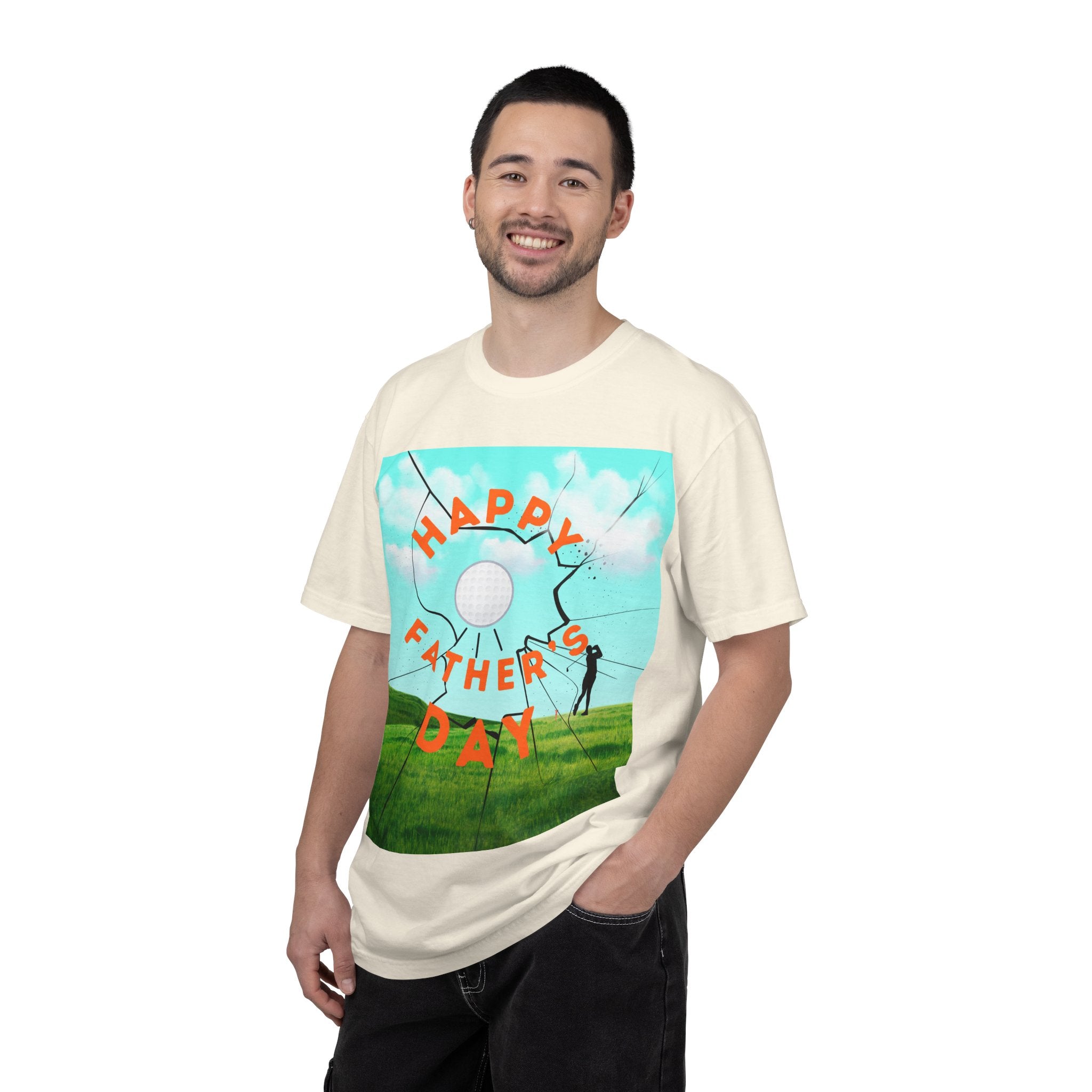 Father’s Day Golf T-Shirt — "Happy Father's Day" Golf Scene