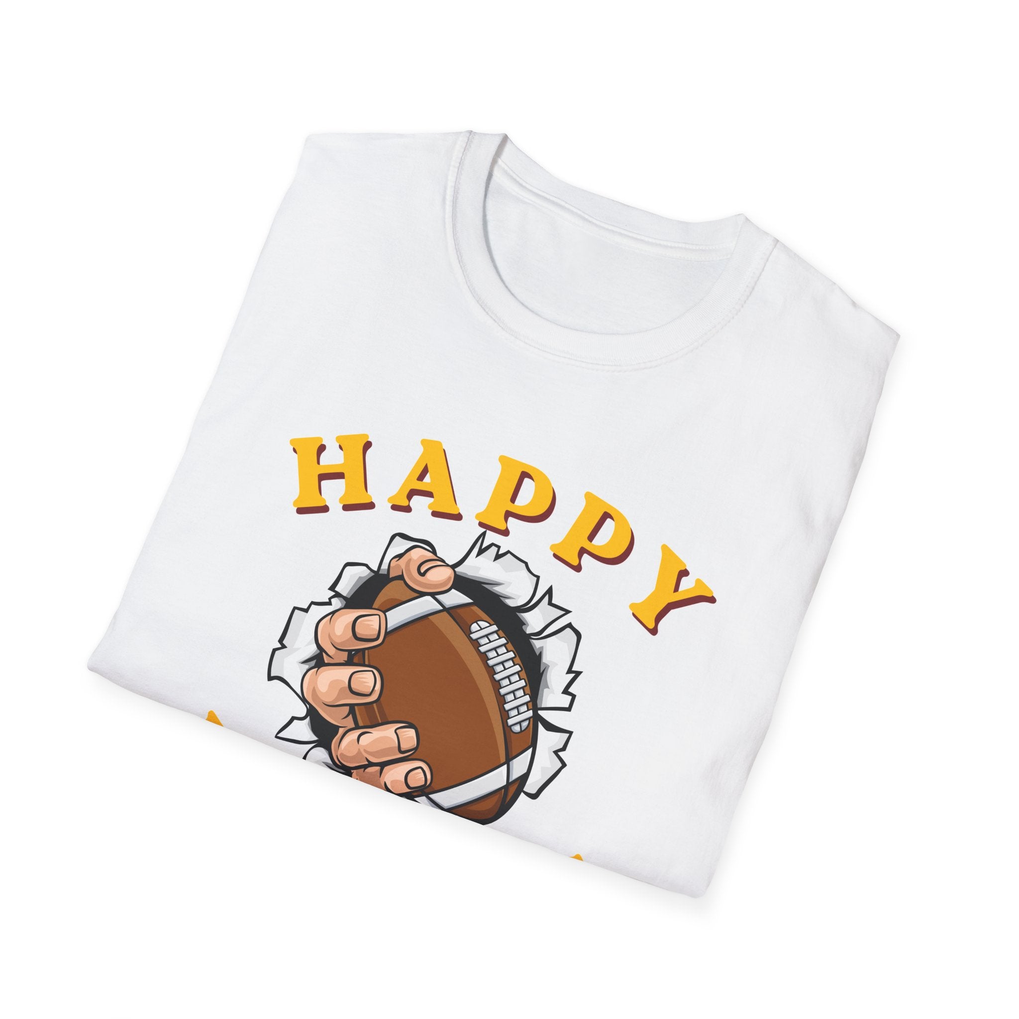 Father's Day Football T-Shirt — "Happy Father's Day" Graphic Tee