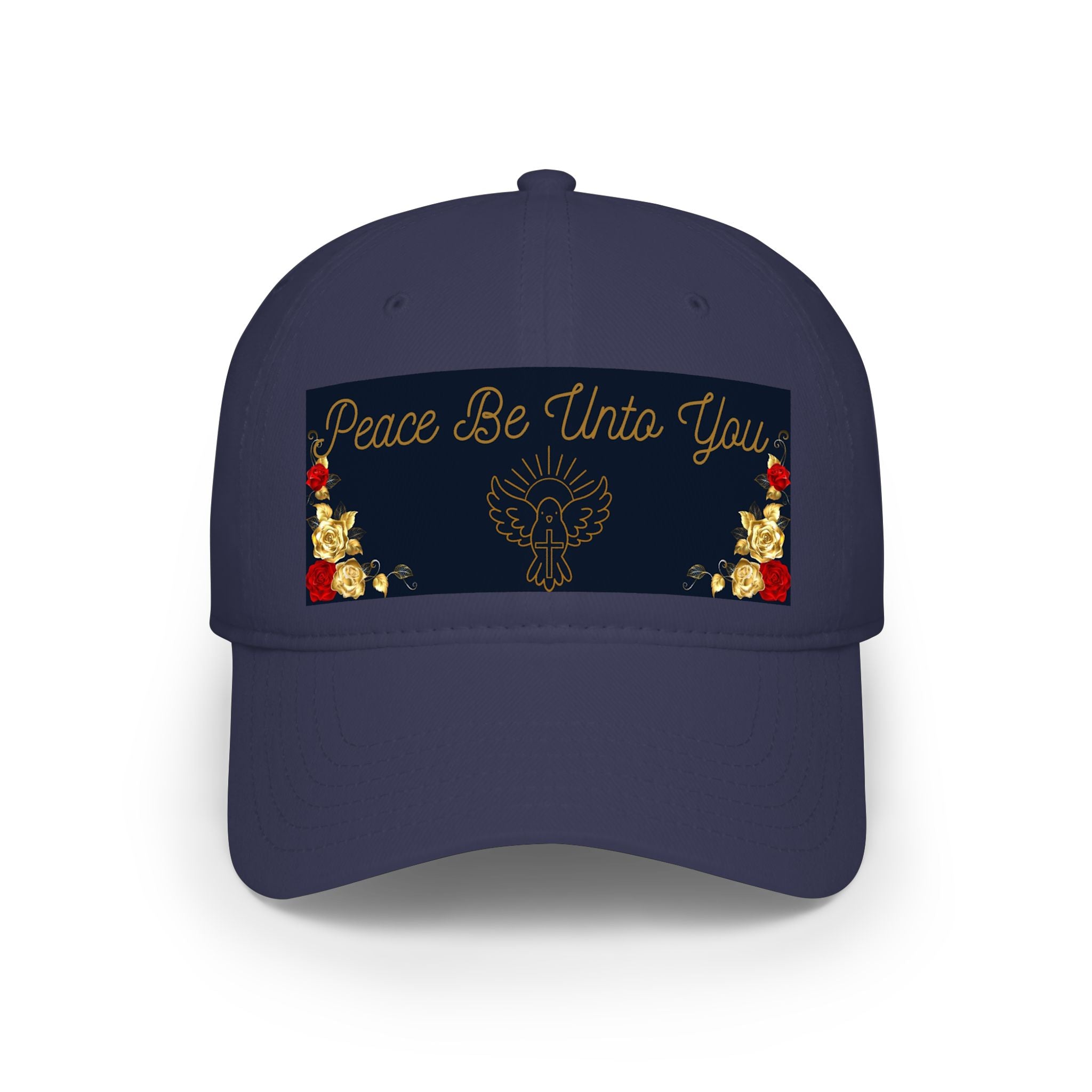 Peace Be Unto You Baseball Cap — Gold Dove Spiritual Prayer Hat