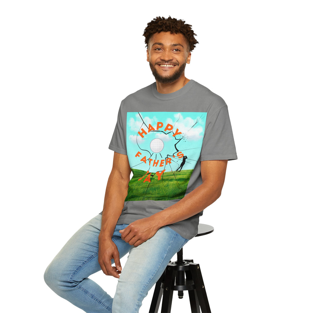 Father’s Day Golf T-Shirt — "Happy Father's Day" Golf Scene
