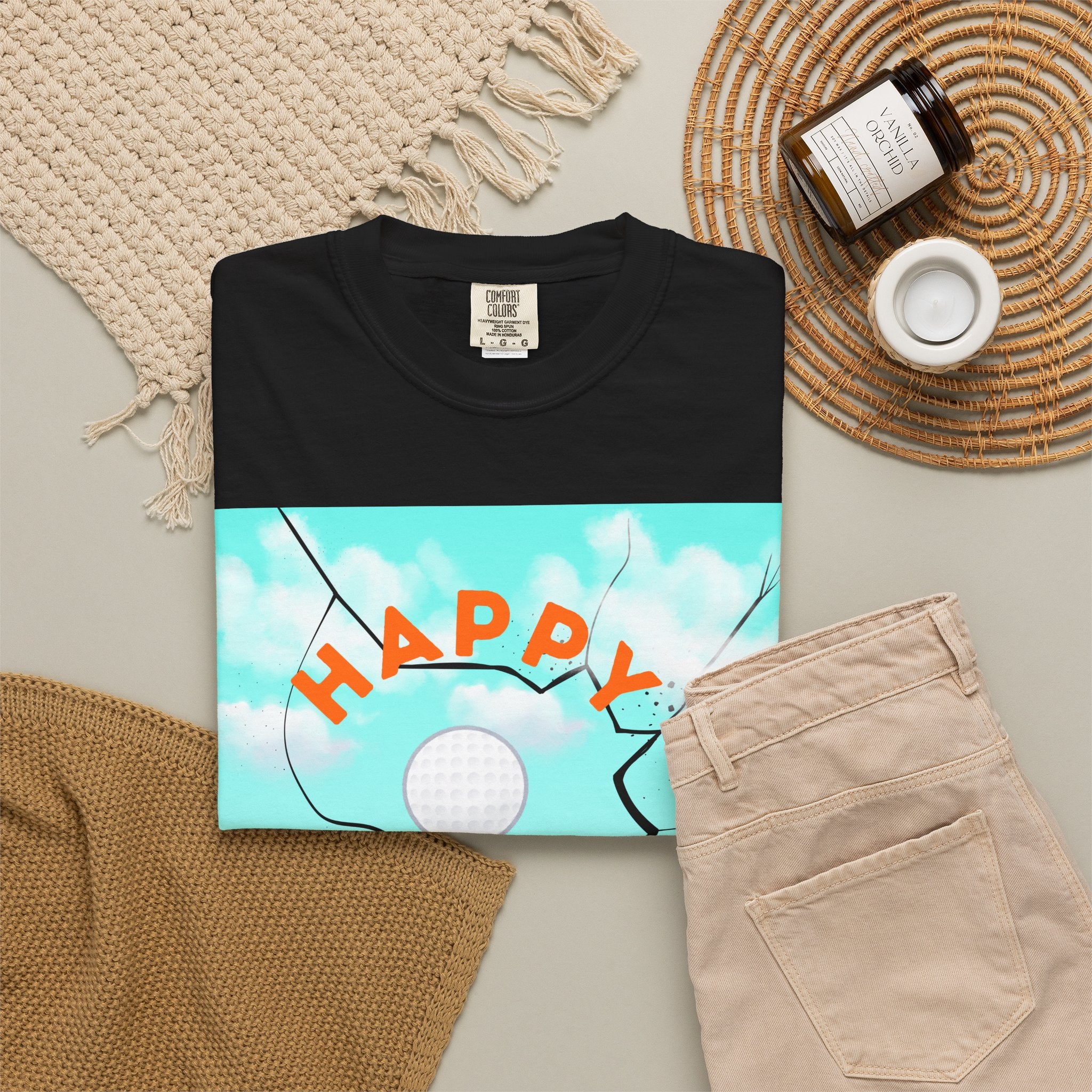 Father’s Day Golf T-Shirt — "Happy Father's Day" Golf Scene