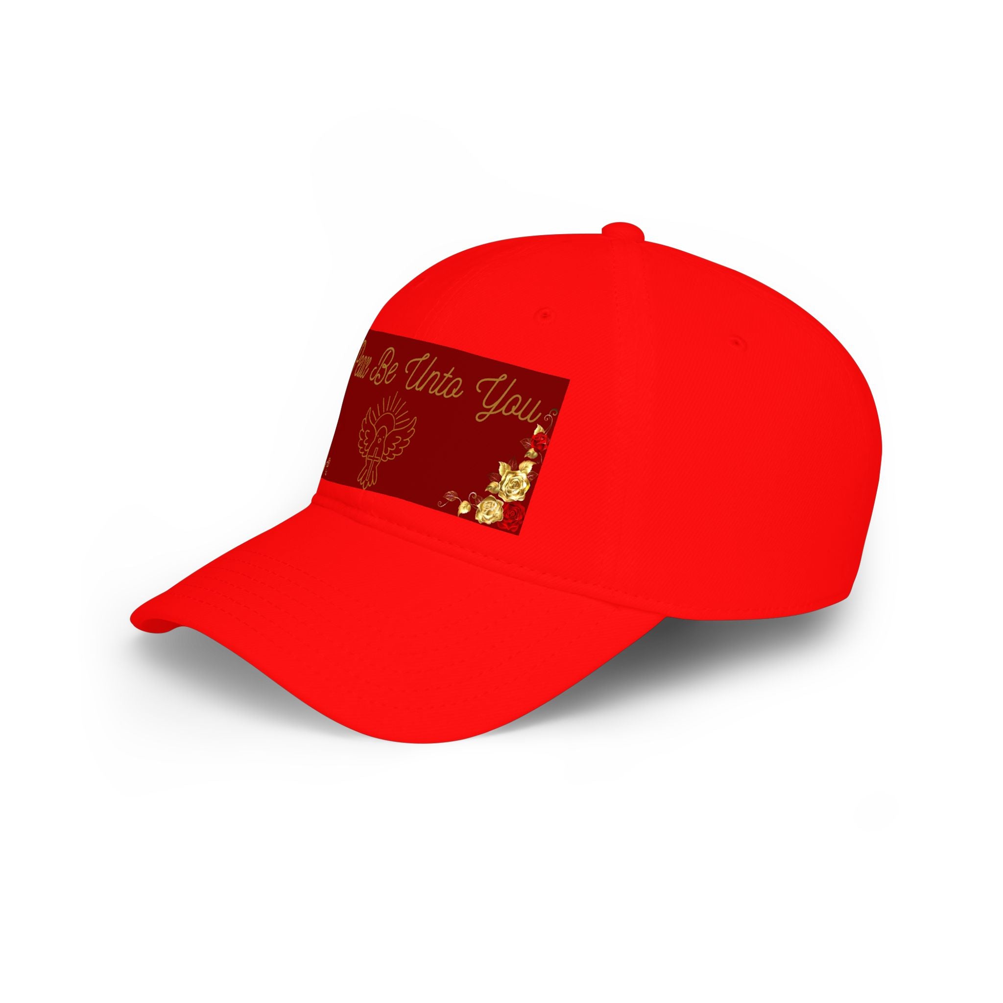 Peace Be Unto You Baseball Cap — Gold Dove Spiritual Prayer Hat