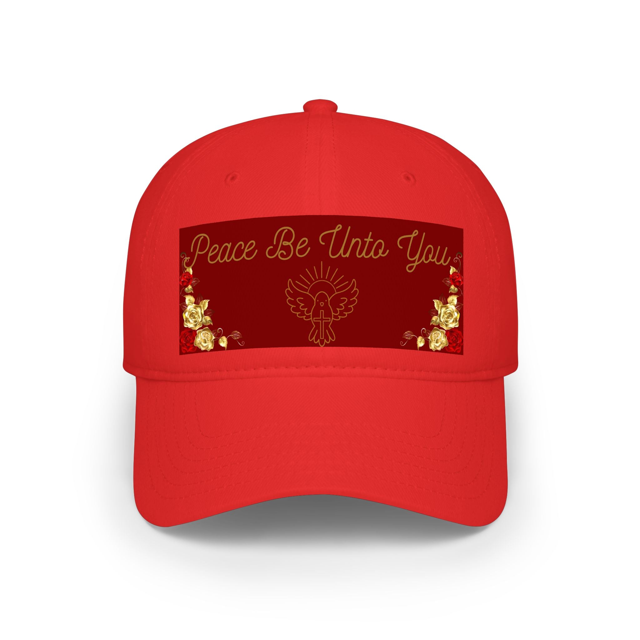 Peace Be Unto You Baseball Cap — Gold Dove Spiritual Prayer Hat