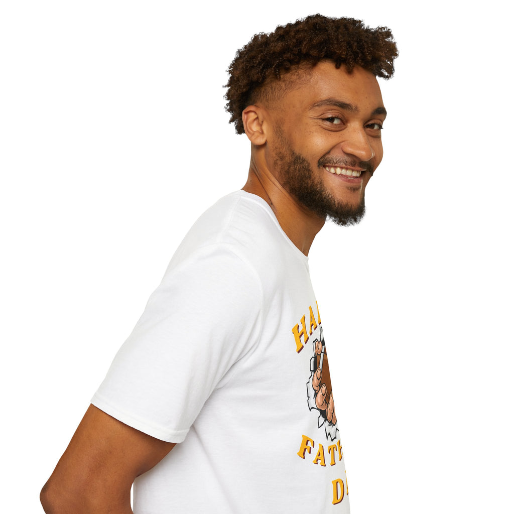 Father's Day Football T-Shirt — "Happy Father's Day" Graphic Tee