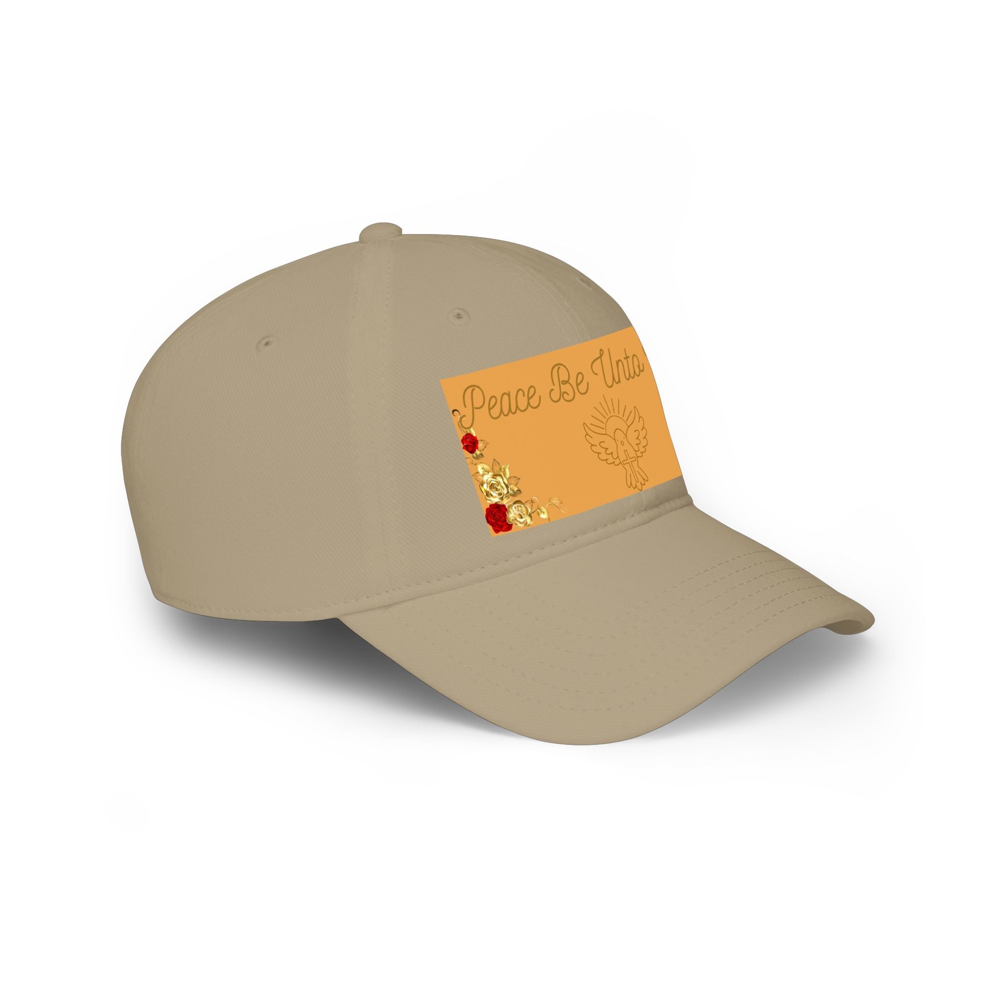 Peace Be Unto You Baseball Cap — Gold Dove Spiritual Prayer Hat