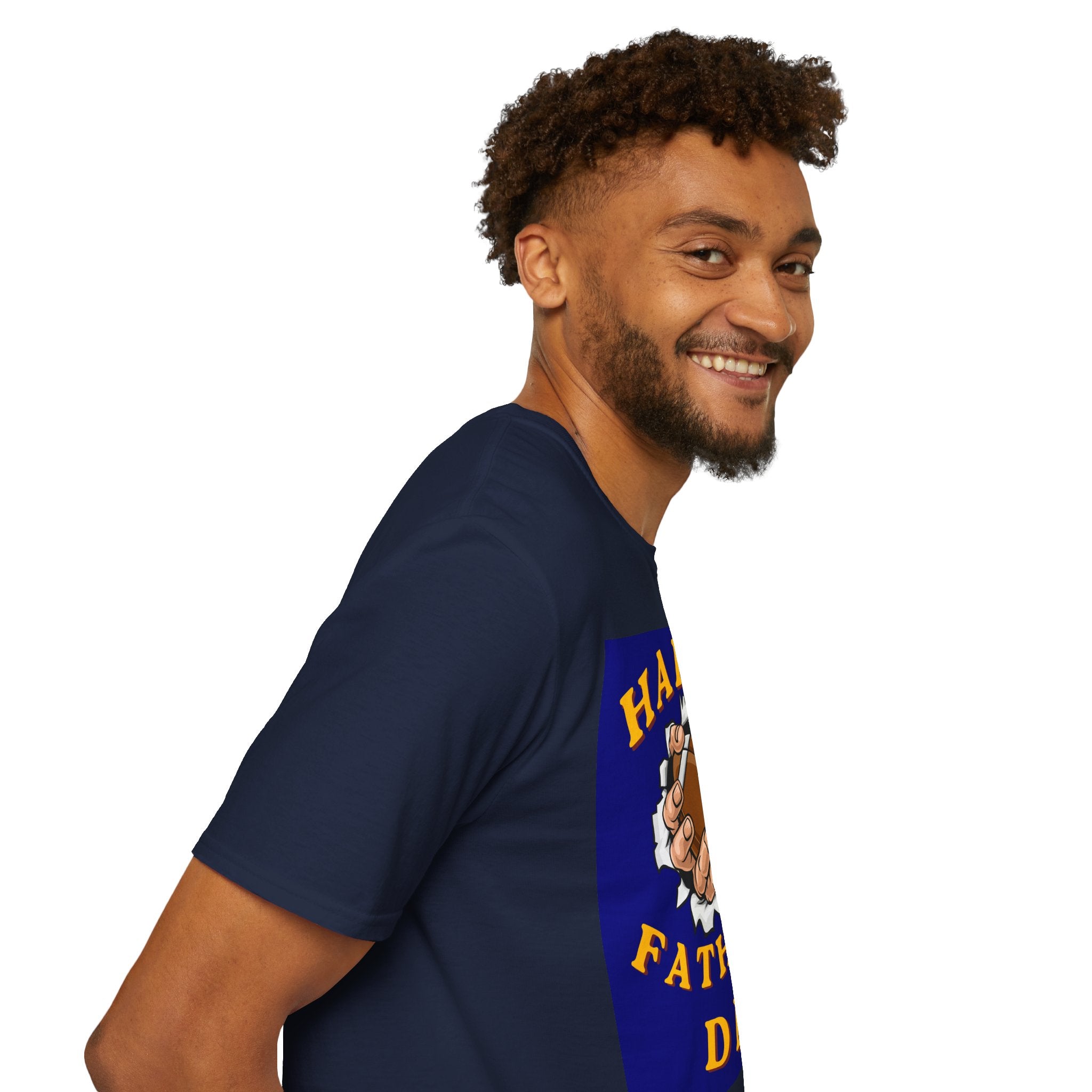 Father's Day Football T-Shirt — "Happy Father's Day" Graphic Tee