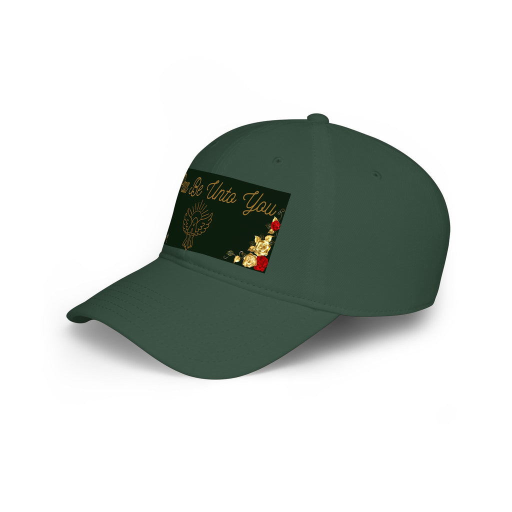 Peace Be Unto You Baseball Cap — Gold Dove Spiritual Prayer Hat