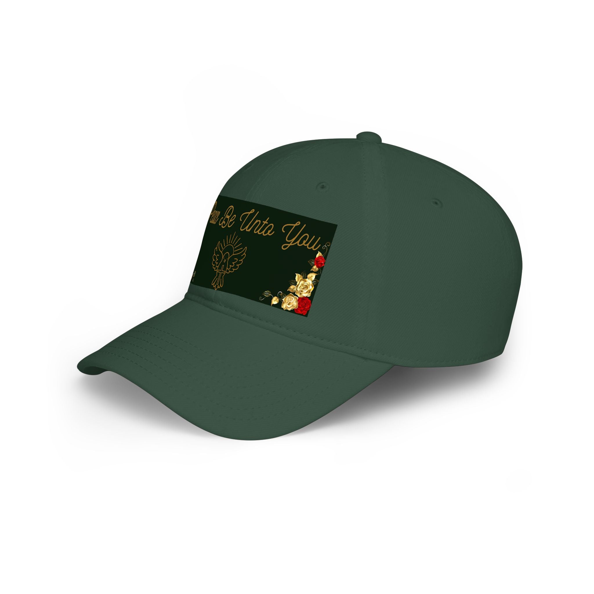 Peace Be Unto You Baseball Cap — Gold Dove Spiritual Prayer Hat
