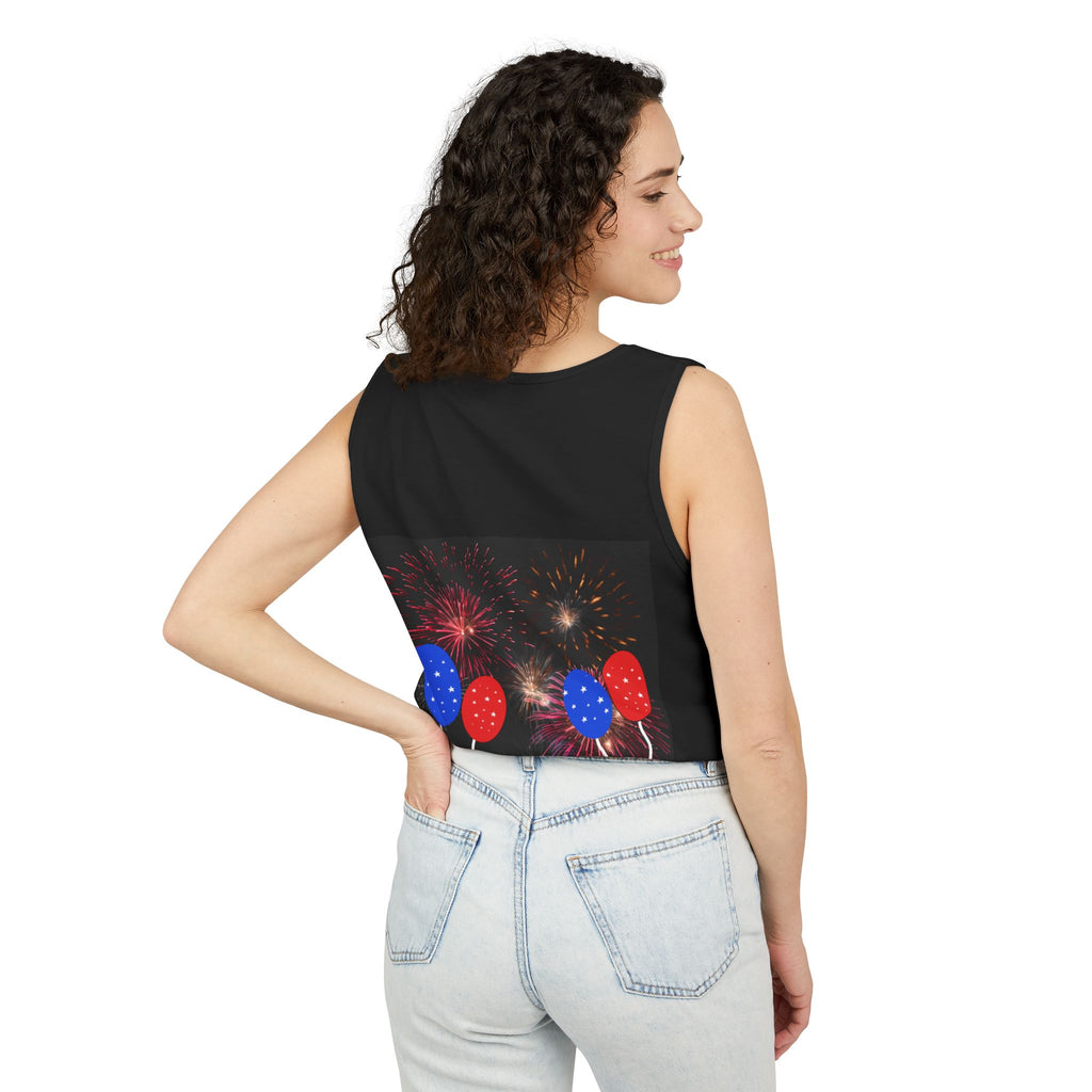 4th of July Tank Top — Patriotic Happy 4th Fireworks & Balloons Tank