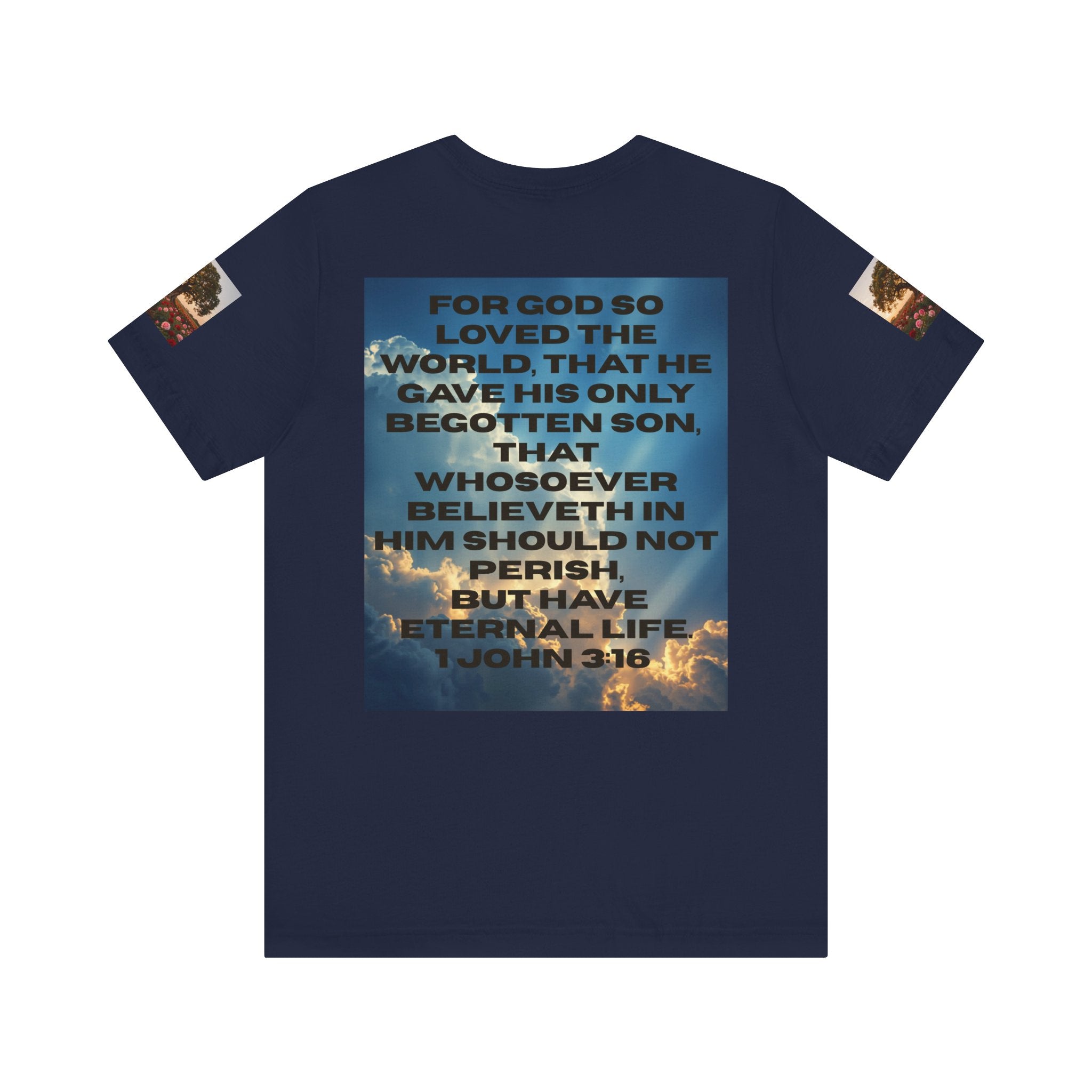 Christian Tee — 'John 3:16' Sunset Cloud Scripture T-Shirt