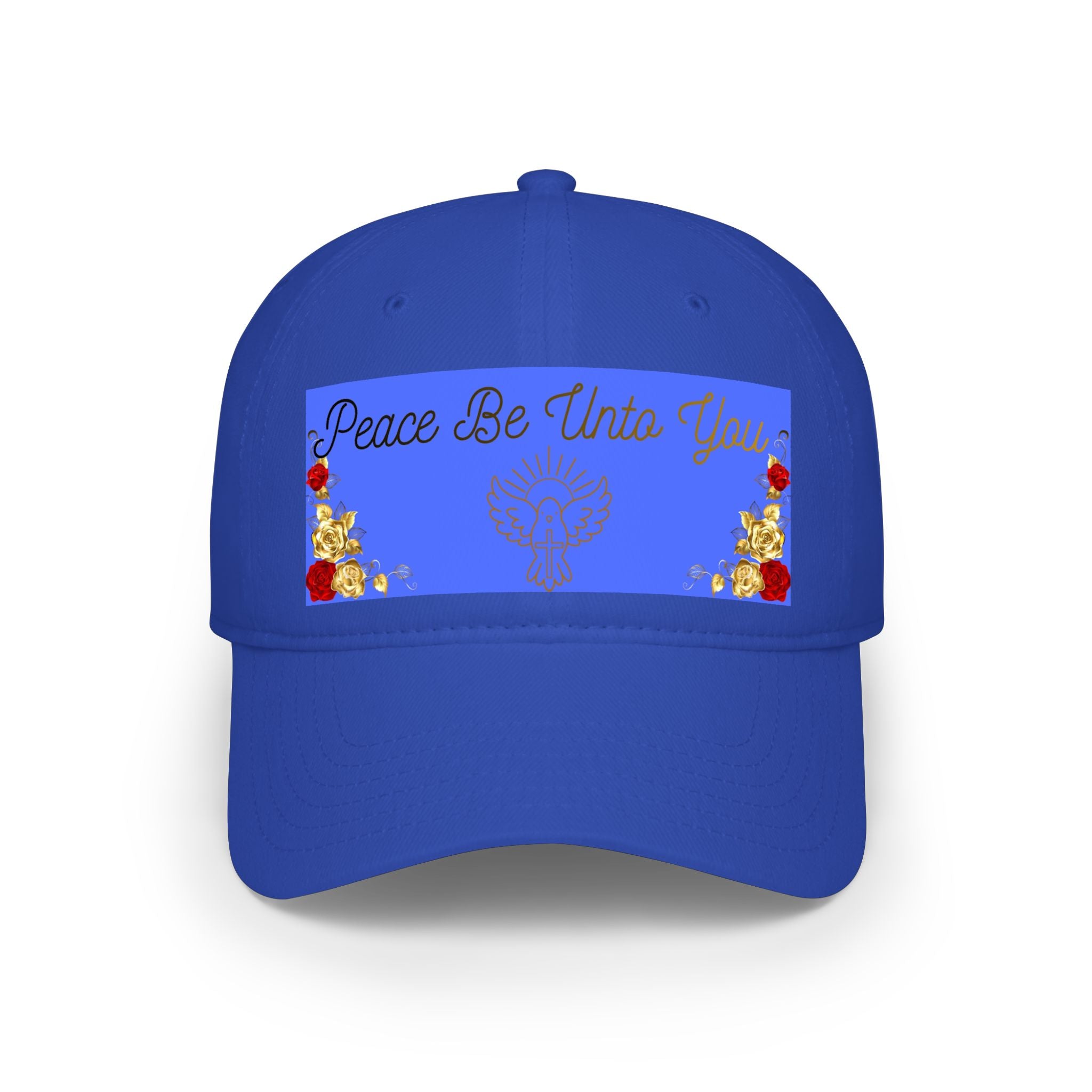 Peace Be Unto You Baseball Cap — Gold Dove Spiritual Prayer Hat